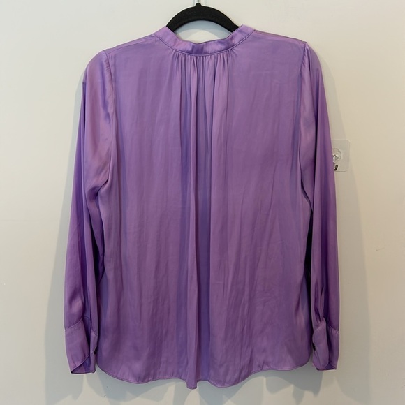 Zadig & Voltaire Tink Satin Pull Over top Purple - Picture 9 of 10
